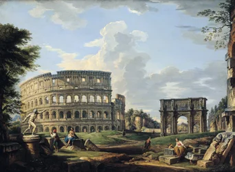 The Colosseum and the Arch of Constantine